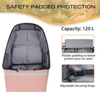 LARIPOP Car Seat Travel Bag for Airplane, Universal Gate Check Car Seat Bag, Padded Backpack with Waist Belt, Reflective Strips & Protective Feet, Fits Infant Convertible Booster Seats, Flesh - Image 4