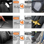 Stinger Car Seat Covers Custom Fit for Kia Stinger 2018-2023, Premium Full Coverage Leather Automotive Seat Protectors, All Seasons Waterproof Breathable, Airbag Compatible, (Full Set, Black) - Image 7