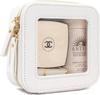 KOTORA Small Makeup Bag for Purse Sunscreen Travel Makeup Bag Clear Cosmetic Bag with Zipper, Car Make Up Bag Organizer Storage Traveling Car Accessories Travel Essentials for Women (Mini White) by KOTORARetroleatherGoods