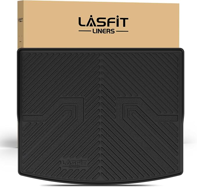 LASFIT Cargo Mat for Kia Seltos 2026 2025 2024 2023 2022 2021 | (Only Fit with Cargo Floor in the Lower Position) All Weather TPE Custom Fit Cargo Trunk Mat Accessories, Black by LASFIT