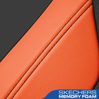 Skechers Memory Foam Seat Covers,Leather Car Seat Covers, Ultimate Comfort & Support Seat Covers Full Sets Airbag Compatible, Automotive Universal Fit Most for SUVs, Vans, Sedans, Cars, Trucks,Orange - Image 7