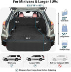 Veckle SUV Cargo Liner for Dogs - Trunk Cover with Bumper Flap Protector | Waterproof Pet Cargo Cover with Side Flaps, Dog Car Seat Cover with Non-Slip Trunk Mat, Prevents Scratches Pet Hair Mud Dirt - Image 2