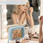 5PCS Clear Makeup Bags with Handles, TSA Approved Toiletry Bags, Diaper Bag Organizer Pouch, TPU Car Storage Organizer with Zippers, Waterproof Travel Organizer Bag for Women - Image 5