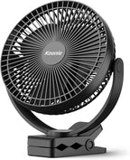 Koonie 8" Clip on Fan, 10000mAh Rechargeable Battery, Strong Airflow | 4 Speeds, Sturdy Clamp, Ideal Portable USB Desk Fan for Office, Golf Cart, Camping, Travel, Tent, Outdoor, Treadmill & Gym by Koonie