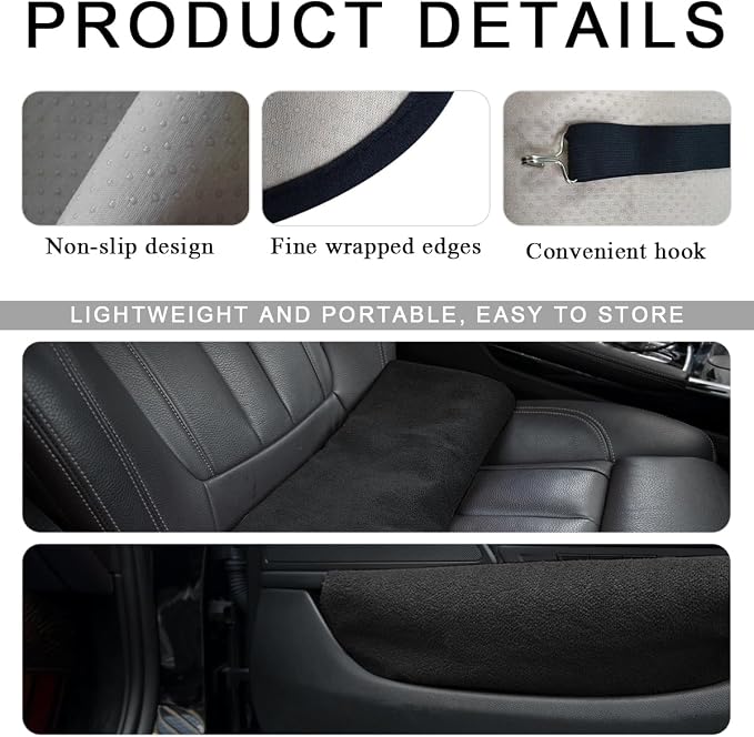 DXNQ Waterproof Car Towel Seat Cover, Sweating Non-Slip Premium Towel Carseat Cover Protector, Universal Soft Machine Washable Car Truck SUV Front Seat Cover for Gym Workout Beach Hiking (Black) - Image 3