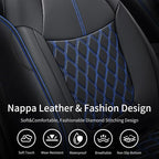 Huidasource Car Seat Covers Fit for Toyota RAV4 Full Set, Leather Seat Protector Fit for 2019-2024 Toyota Rav4 XLE LE XLE Premium Limited(Not for Hybrid/Adventure/TRD Off-Road/Prime, Black&Blue) - Image 7