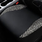 Flying Banner Butterfly car seat Covers ful Set Fashion Universal Lady Woman Female Rear Bench Split Colorized (Full Set - Faux Leather, Leopard Gray) - Image 5