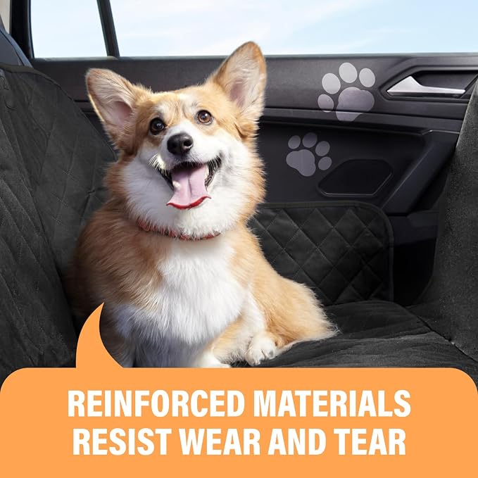 Pink Standard Dog Car Hammock Back Seat Cover, Waterproof Backseat Cover Protector for Truck Bench Rear of Sedans or SUVs, Essential Pet Supplies Vacuum or Wipe Clean, Machine Washable - Image 2
