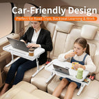 Laptop Desk Bed Table,Adjustable Lap Desk Bed Tray,Portable Folding Couch Table with Bookstand & Storage Drawer,Car Rear Seat Sofa Floor Laptop Tray Stand for Adult Kids Reading Writing Eating - Image 5