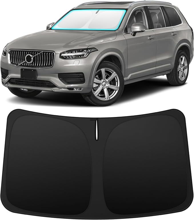 INSAUTO Custom Fit Windshield Sun Shade for Volvo XC90 2016-2026 | Foldable Front Window Sunshade Car Accessories, UV & Heat Reflector, Keeps Interior Cool, Includes Storage Bag by INSAUTO