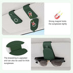 Sotfamily Magnetic Sunglass Holder for Car Visor, 2 Packs, Faux Leather | Strong Magnetism, for Most Car Visors, No Marks on Visor, Gift-Ready Packaging, Sunglass Organizer, Car Accessories for Men - Image 4