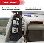 QUICTO 2PCS Car Seat Storage Hanging Bag, Multi-Pocket Seat Side Organizer, Multifunctional Mesh Net Pocket, Can Hold Mobile Phone, Wallet, Glasses, Suitable for Cars, SUVs, Trucks - Image 4
