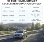 Full Set Car Seat Covers for Honda Odyssey 2018-2026,8-Seater,Faux Leather | for EX,EX-L,Elite,Touring,Sport,2nd Row 40/20/40 Split Seat,Luxury Waterproof Seat Protector,Fit Like A Glove(Black) - Image 4