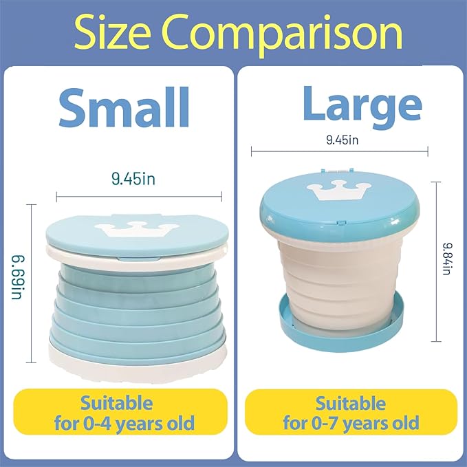 SunnySmile,Travel Potty,Car Potty for Toddler,Portable Toilet for Kids | Portable Toilet for Kids with 45 Liners,for Toddler Travel, Camping, Foldable, Indoor/Outdoor Use - Image 2