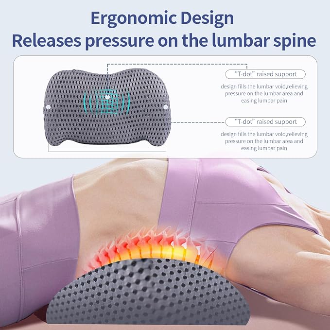 Lumbar Support Pillow for Office Chair, Memory Foam Car Back Cushion | Lumbar Pillow Lower Back with 4d Mesh Cover Adjustable Straps, Ergonomic Chair Back Pillow for Office, Car, Gaming Chairs - Image 5