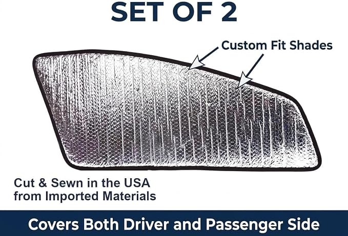 Set of 2 Custom Fit Automotive Reflective Front Seat Side Window Sunshade for 2014 2015 2016 2017 2018 Jeep Grand Cherokee SUV - Image 5