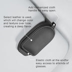 Sunglass Holder for Car Visor, Magnetic Leather Eyeglass Holder, Universal Car Sunglass Organizer Visor Accessories for SUV Truck Pickup, 2 Pack (Black) - Image 4