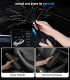 Zanch 2026 Upgraded Windshield Sun Shade Umbrella: Custom Fit for Subaru Outback 2000-2025 Front Window Sunshade, Block UV Rays & Keep Car Cool, 1:1 Scan for Outback, No Gaps & No Scratches. - Image 7