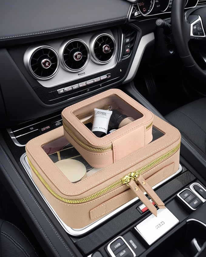 Clear Mahjong Tile Bag, Makeup Bag Set Travel Makeup Case Clear Cosmetic Travel Bag Small Makeup Organizer Mini Make Up Pouch for Purse Waterproof Toiletry Bag Portable Car Essentials Car Organizer - Image 6