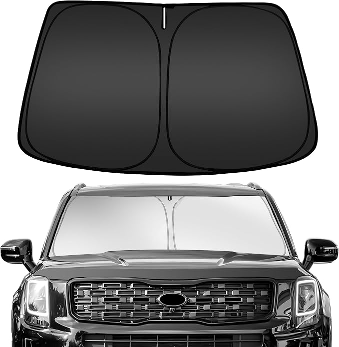 ARISMOTOR Windshield Sun Shade for Kia Telluride 2020-2026 | Custom Fit, Foldable, Front Window Sunshade Sun Visor Protector, Block UV Rays, Keep Car Cooler by ARISMOTOR