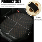 povtii Car Seat Bottom Cover Pad, Breathable Auto Front Seat Protector with Storage Pocket, Comfortable Seat Bottom Cushion Mat for Most Vehicle, Universal Interior Car Accessories (Black+Golden) - Image 2