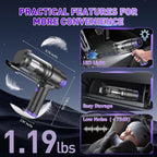 KMM Handheld Car Vacuum Cleaner, 16000PA Hand Held Vacuum & Air Duster | Strong Suction, Portable, Cordless, 120W High Power Rechargeable, Multi-Nozzles & LED Liht, for Home, Car, Office - Image 7