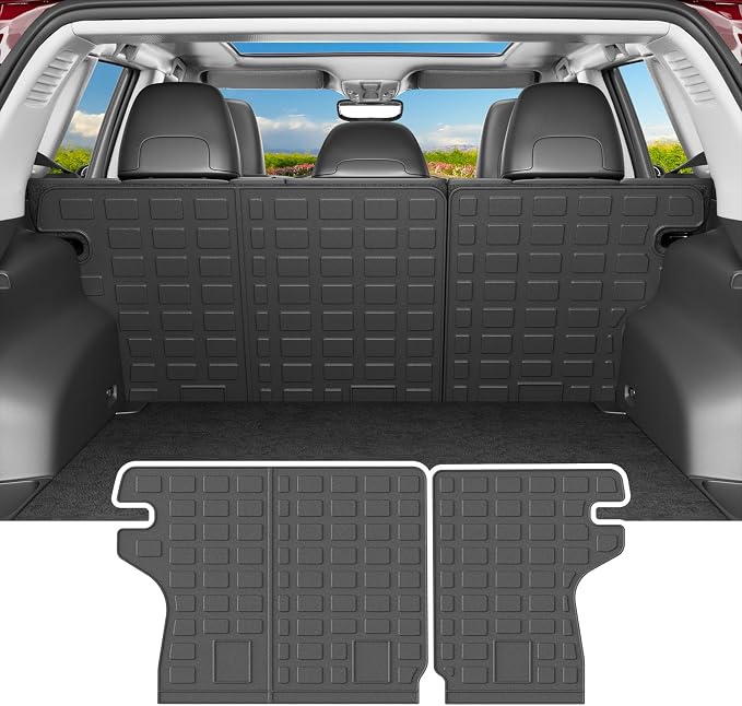 powoq Backrest Mats Compatible with 2017-2023 2024 2025 Jeep Compass | Cargo Mat Seat Back Protector TPE Replacement for 2017-2022 2023 2024 2025 Jeep Compass Accessories (Rear Backrest Mat) by powoq