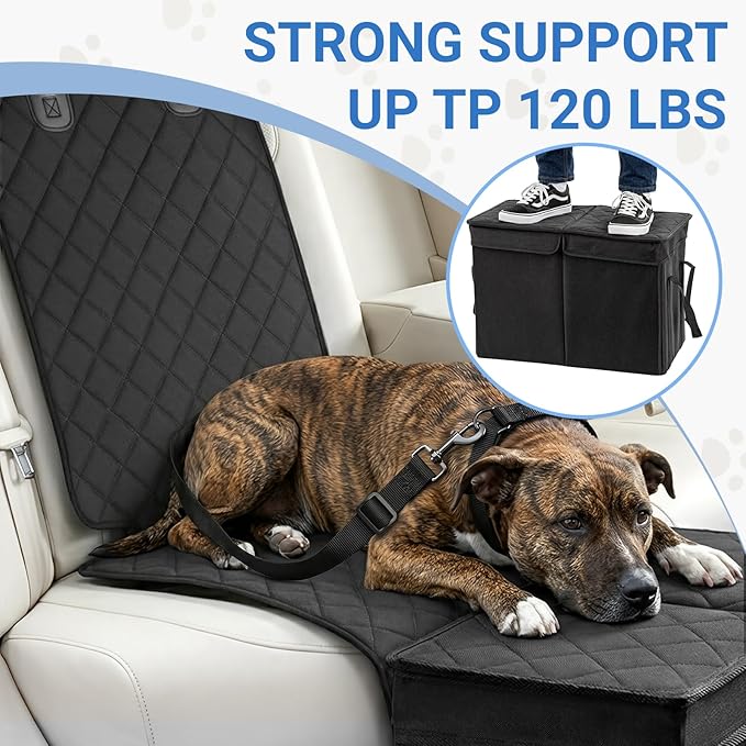 Dog Car Seat Extender with Seat Cover, Front & Back Seat Extender with Storage, Car Organizer for Large Dogs up to 120lbs - Image 6