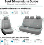 FH Group Car Seat Covers Trendy Elegance Blue Full Set Automotive Seat Covers, Airbag and Split Rear Combo Non-Slip Dash Grip Pad Universal Fit Interior Accessories Cars Trucks SUV Car Accessories - Image 6