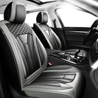 Fit Tundra Premium Leather Car Seat Covers for Toyota Tundra 2007-2025 2026 - Waterproof，Breathable，All-Weather Seat Cushion Protecto & Airbag Compatible, 2 Front Seat Gray&Black by Unknown