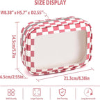 YOPCDJ 3PCS Clear Toiletry Bag, TSA Approved Travel Makeup Pouch with Zipper for Cosmetics and Toiletries, Diaper Bag Organizer Pouch Set, Women's Purse Organizer and Clear Car Bag - Image 2
