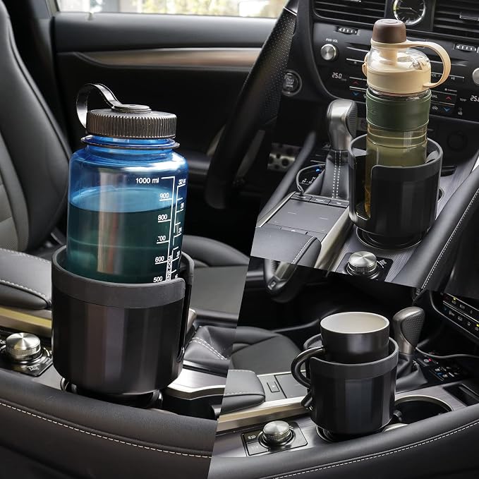 alpmosn Car Cup Holder Expander with Adjustable Base, Large Bottles & Big Drinks Diameter in 3.2"-4.0" Car Interior Accessories Fit for Vehicles, RV's, Trucks - Image 6