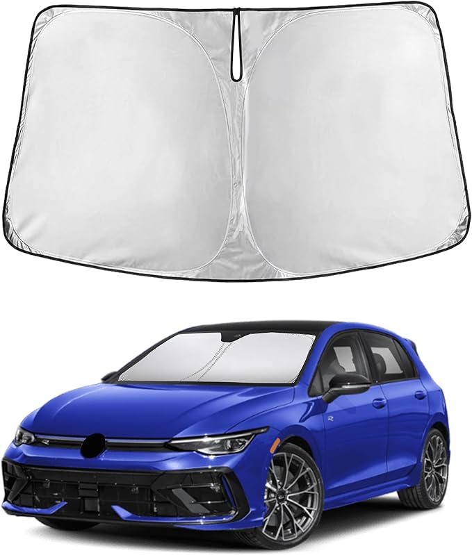 EcoNour Windshield Sunshade Compatible for Volkswagen VW Golf Mk8 2022-2026 | Sun Visor for Front Windshield & Window Sun Shade Cover, UV Heat Blocker & Protector, Car Accessories by EcoNour