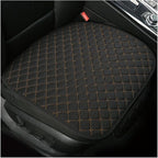 povtii Car Seat Bottom Cover Pad, Breathable Auto Front Seat Protector with Storage Pocket, Comfortable Seat Bottom Cushion Mat for Most Vehicle, Universal Interior Car Accessories (Black+Golden) by povtii