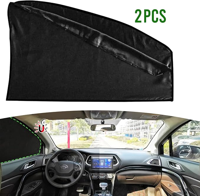 ZATOOTO Car Side Window Sun Shades, Magnetic Privacy Shades Curtain | For Front Window, Sun Shades Keep Cooler, Fit Metal Surface Window Frame, Installs Easily and Fast,Do Not Use While Driving - Image 8