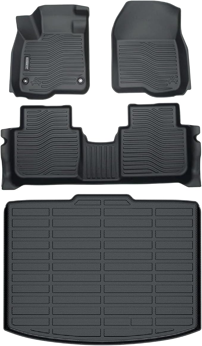 AUXKO All Weather Floor Mats Cargo Mat for Honda CR-V 2023-2026 Not Hybrid | High Wall,All-Weather,All Season,Odorless,Anti Slip,Rain&Salt Resistant,TPE Material,Black,Accessories,Pet Friendly by AUXKO