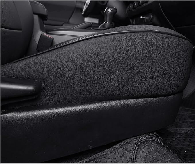 EKR Custom Fit Tacoma Rear Car Seat Covers for Toyota Tacoma 2016 2017 2018 2019 2020 2021 2022 2023 Access Cab - Second Row Only,Faux Leather(Black) - Image 3