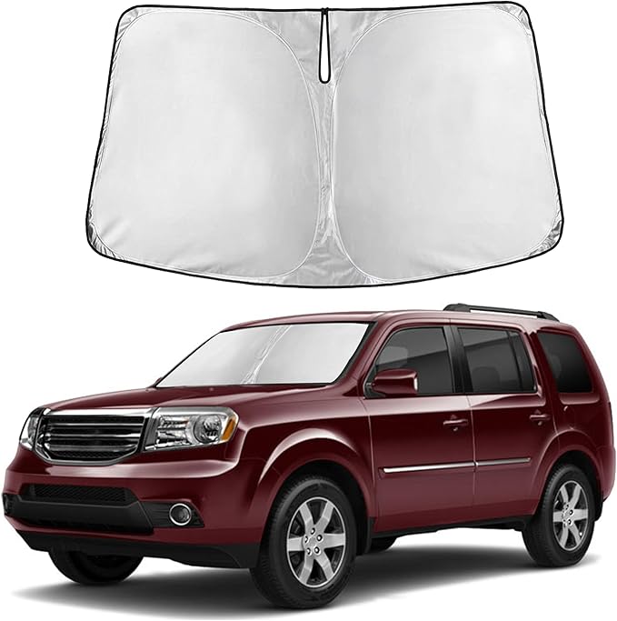 Autovir Windshield Sun Shade Fit for 2009-2013 2014 2015 Honda Pilot | Sunshade, Front Car Window Shades Sun Visor, Blocks UV Rays & Heat, Car Accessories by Autovir
