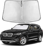 EcoNour Windshield Sunshade Compatible for BMW X3 2018-2024, 2025, 2026 | Including sDrive30i, xDrive30i, M40i, and Hybrid Trims, Sun Visor for Front Window Sun Shade Cover, Car Accessories by EcoNour