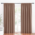 RYB HOME Large Blackout Curtains for Bedroom Living Room 84 inches Long | Thermal Insulated, Privacy, Drapes for Large Window, Triple-weave Fabric, For Better Sleep, W70 x L84, Mocha, 2 Panels by RYBHOME