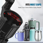 2 in 1 Auto-Clamping Cup Phone Holder for Car, 15W Fast Wireless Charging Cup Holder Phone Mount with USB-C Cable and 12V Car Adapter, Adjustable Car Cup Expander for Large Bottles - Image 6