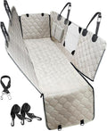 PETICON Dog Car Seat Cover for Back Seat, Waterproof Dog Hammock for Pets | Zippered Design Allows Passenger Seat Access, Mesh Window for Pet View, 600D Oxford, Prevents Scratches, Hair, Mud, and Dirt by PETICON