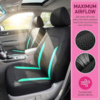 Car Seat Covers, Breathable Split Anti-Slip Vehicle Front Seat Protector with Removable Headrest Guard, Auto Interior Chair Protective Covers, Universal for SUV Automobile Truck (Mint Green) - Image 3