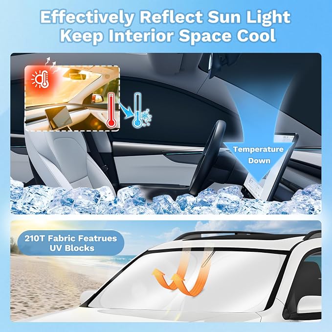 KUST Car Window Shades for Mazda 3 2014-2017 2018 Windshield Sun Shade Side Window Cover UV Block Privacy Protection Accessories for Camping Blackout Rear Back Full Set 6PCS - Image 3