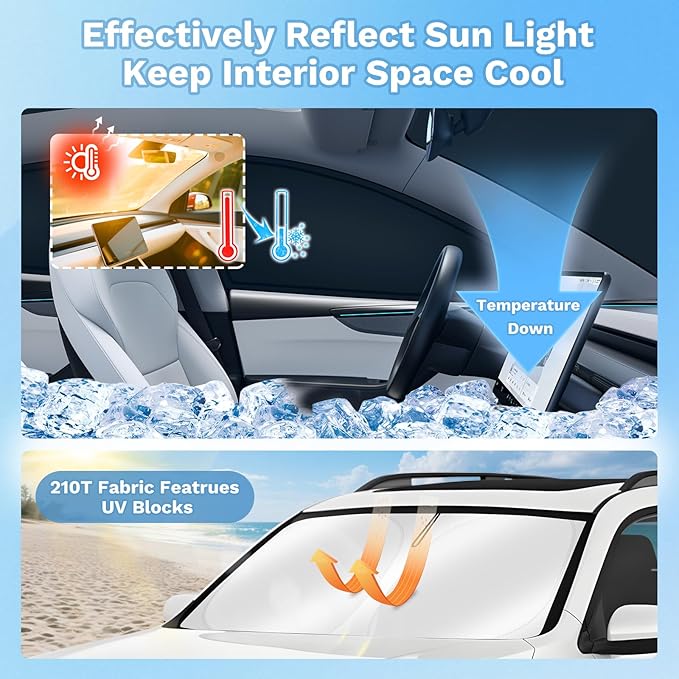 KUST Car Window Shades for Mazda CX-50 2023-2025 2026 Windshield Sun Shade Side Window Cover UV Block Privacy Protection CX50 Accessories for Camping Blackout Rear Back Full Set 8PCS - Image 3
