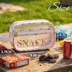 COSHAYSOO Clear SNACKS Bags Travel Pouch for Women Girls Cute Summer Beach Vacation Pool Lake Day Must Have Essentials, Teens Camp Gym Sports Park Trip Accessories Gift Bag Stuffers - Image 2
