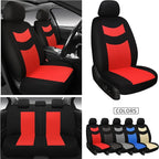 Tapha Universal Car Seat Covers Full Set - Front and Rear Split Bench, Easy to Install, Breathable and Washable Universal Interior Covers for Auto, SUV, Sedan, Van, Airbag Compatible, Black & Red - Image 2