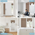 RYB HOME Blackout Door Window Curtains for Kitchen Back/Front Frchen Door | Blackout Thermal Insulated, Classroom French Door Front Door Bathroom Garage, Mini Blinds no Drill, W30 x L40,Grey,1 Pc - Image 9