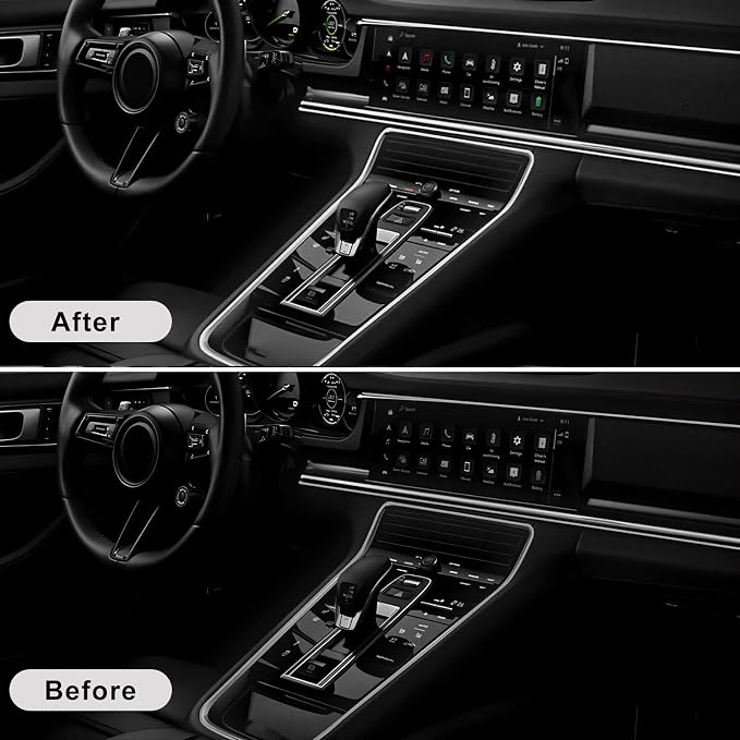 EL Wire Interior Car LED Strip Lights, 16.5FT 5V EL Wire Strip Neon Glowing Strobing Light w/ 5mm Sewing Edge, USB Electroluminescent Ambient Lighting Kit for Car Inside Decoration (White) - Image 5
