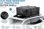 Voyager 18 Waterproof Rooftop Cargo Carrier Bag, 18 Cubic Feet Vehicle Roof Storage with Straps & Door Hooks, Heavy Duty Car Top Carrier for SUVs, Vans, RVs & Trucks, 48" x 36" x 18" - Image 9
